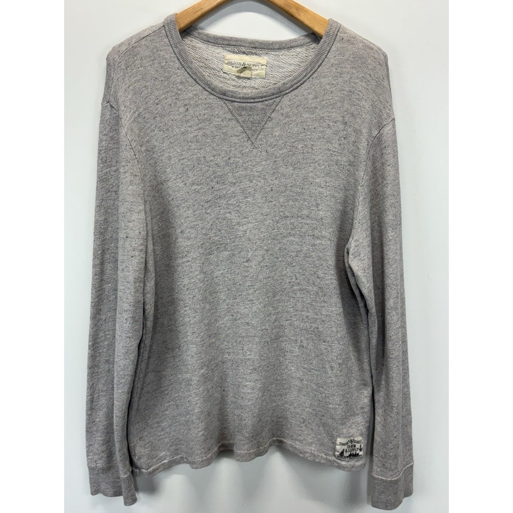 Ralph Lauren Denim & Supply Sweater Sz Large Men's Grey Speckle Crew Neck